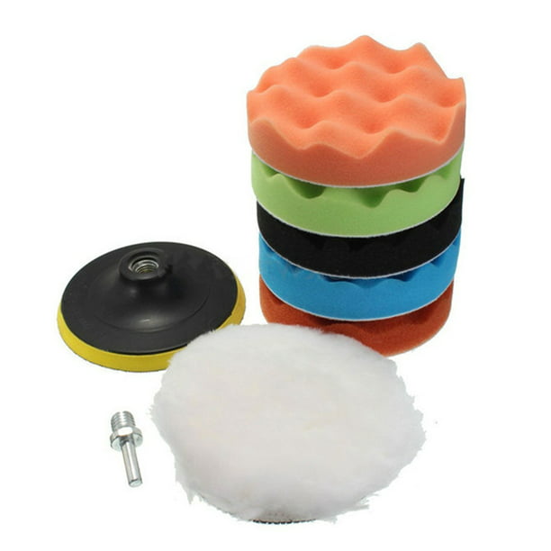 8Pcs 5 Inch Polishing Pads Sponge Waxing Foam Buffing Kit Car Polisher for Drill